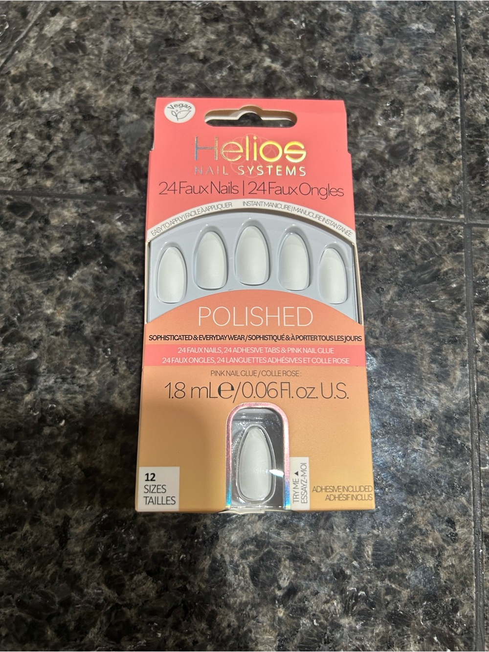 Polished Faux Nails - White